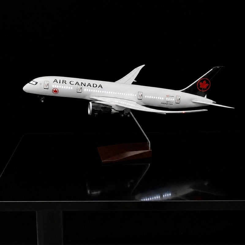 Air Canada Boeing 787-9 model aircraft 1:130 scale on display stand
