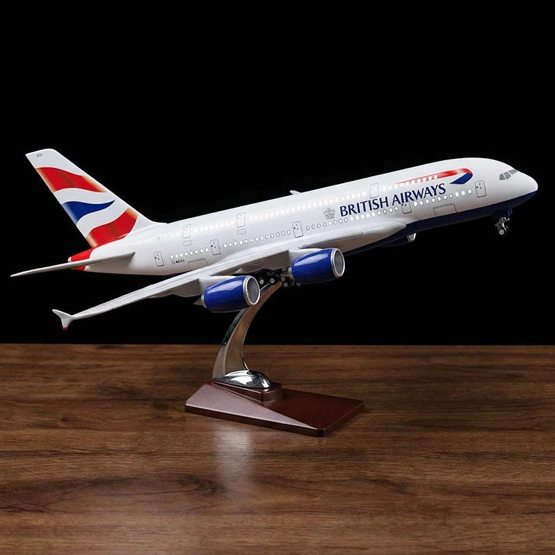 large scale British Airways A380 model airplane 1:160 detailed aircraft display model
