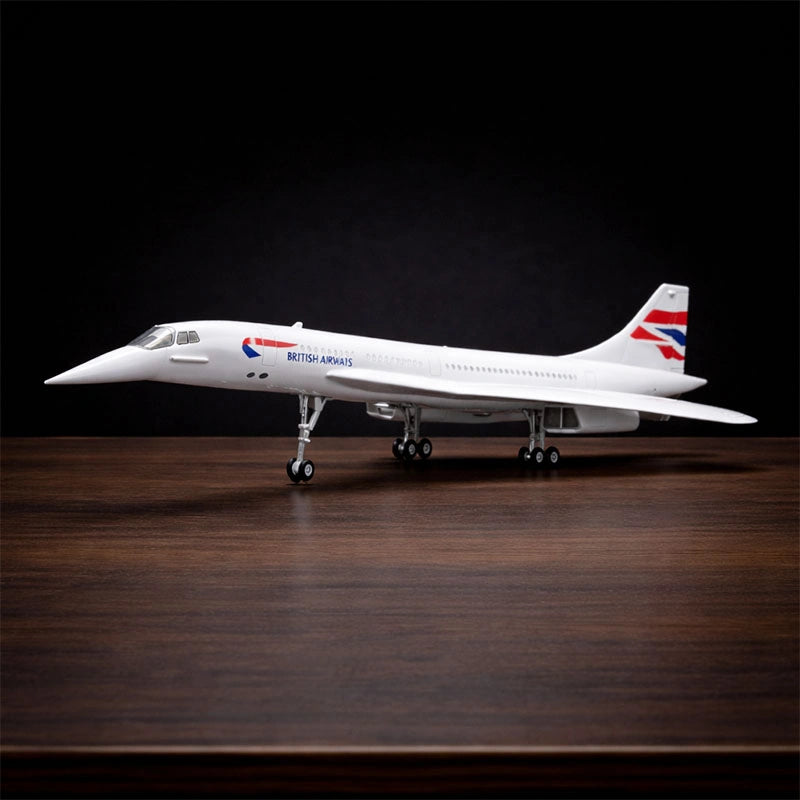 large scale British Airways Concorde model airplane 1:125 detailed aircraft display model