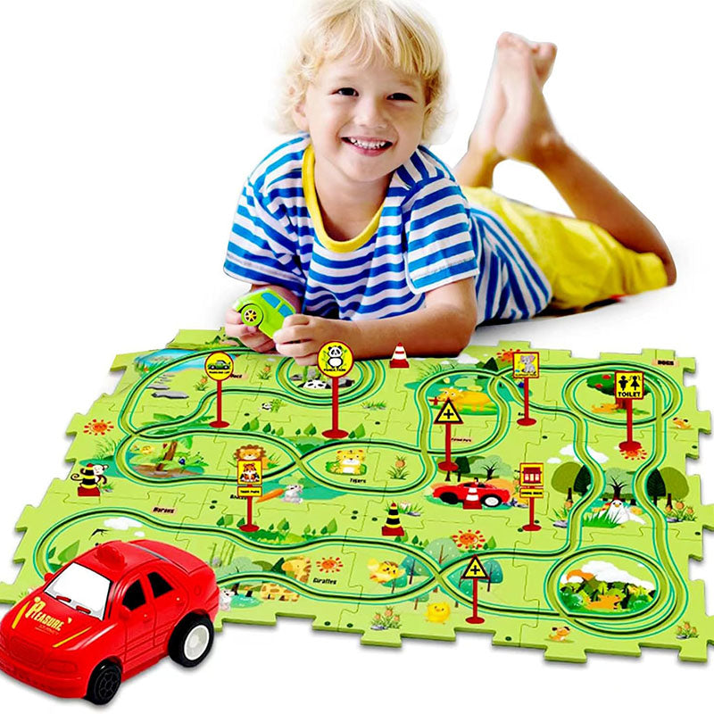 Puzzle Track Car Play Set