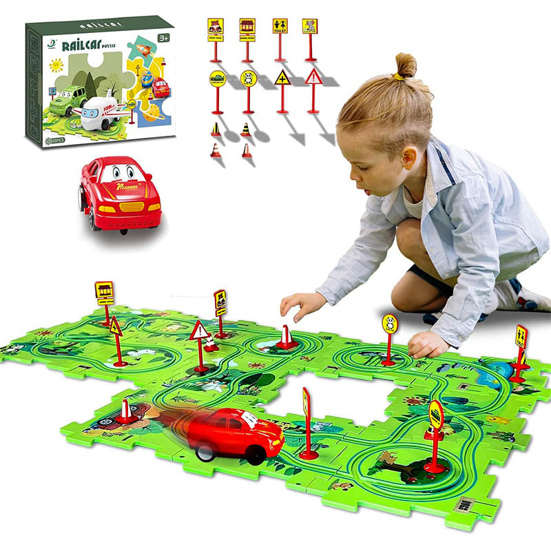 Puzzle Track Car Play Set