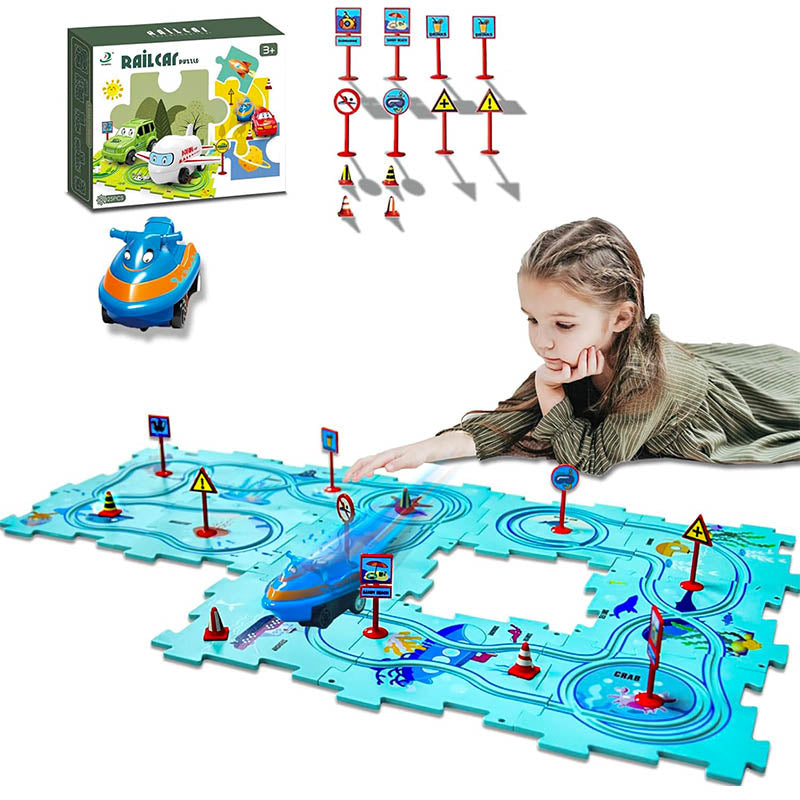 Puzzle Track Car Play Set