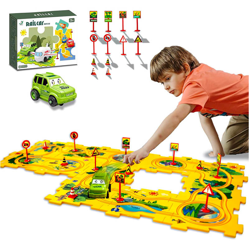 Puzzle Track Car Play Set