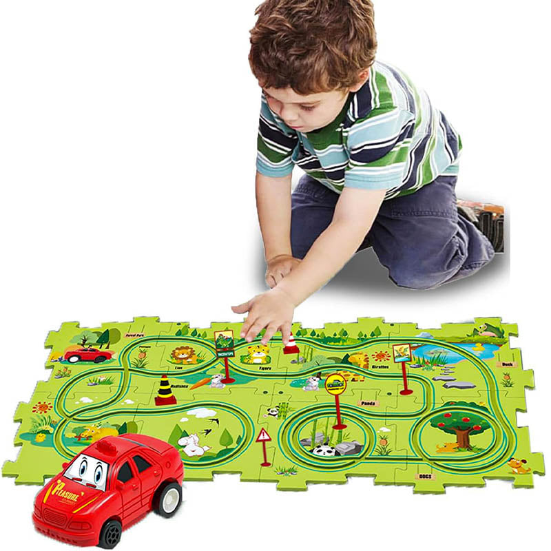 Puzzle Track Car Play Set