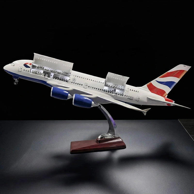 large scale British Airways A380 model airplane 1:160 detailed aircraft display model
